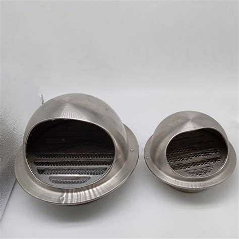 Air Vent 304 Stainless Steel 5 Inch Round Exhaust Grille Louvered Silver