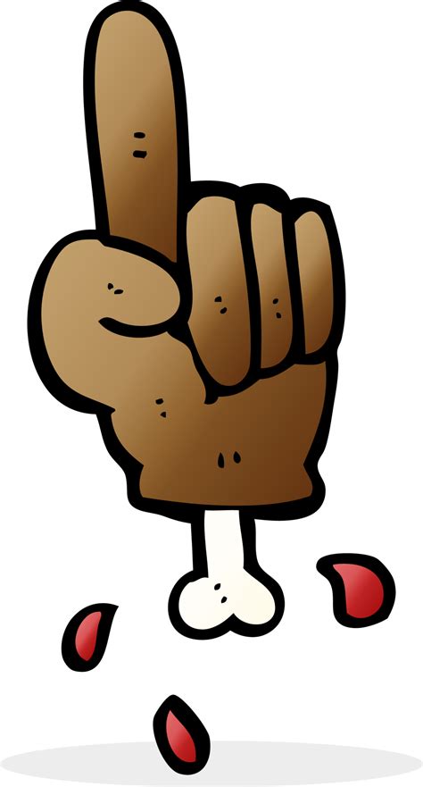 Cartoon Pointing Severed Hand 45028536 Png