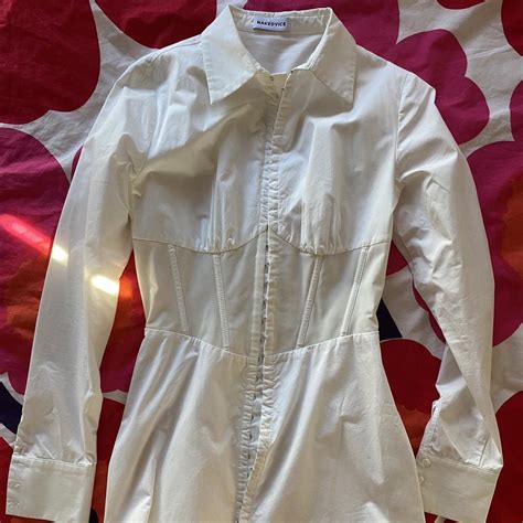 Repop NAKED VICE White Corset Mini Dress Size M Depop