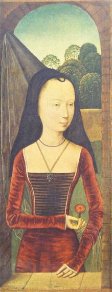 Hans Memling Lady With A Pink Mutualart