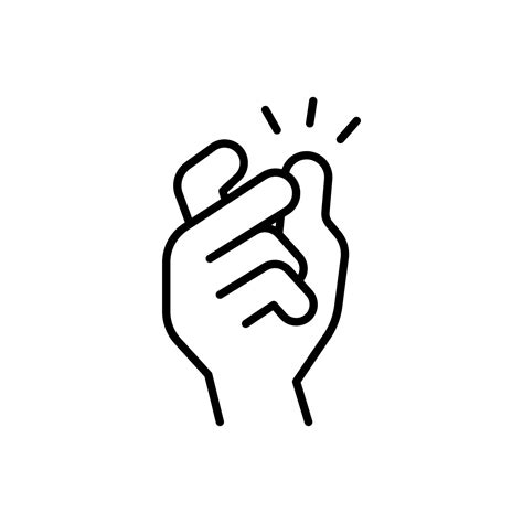 Finger Snap Snap Gesture Icon Isolated On White Background