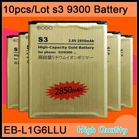 10pcs Lot Eb L1g6llu For S3 Battery Golden Li Ion Replacement Battery