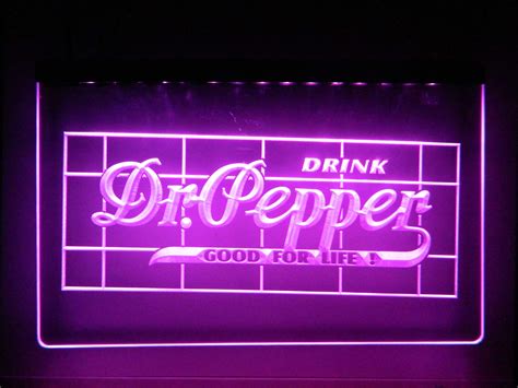 3d Engraved Custom Made Acrylic Led Dr Pepper Sign