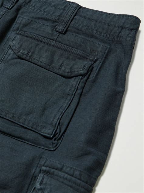 Outerknown Voyager Straight Leg Garment Dyed Organic Cotton Twill Cargo Shorts Black Outerknown