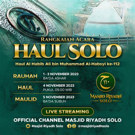 Haul Solo 2023 Haul Al Habib Ali Bin Muhammad Al Habsyi Ke 112 Acara