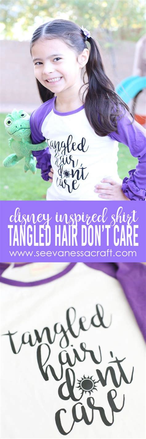 Disney Diy Tangled Hair Don T Care Shirt See Vanessa Craft