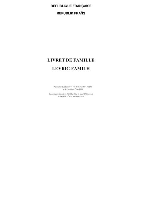 Pdf Livret De Famille Levrig Familh Ofis Bzh Org Le Livret De