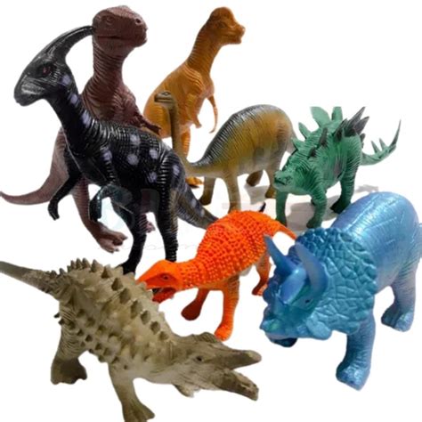 Dinossauro Brinquedo Borracha - Kit Coleção 8 Peças De Borracha Dinossauro De Brinquedo Top | Shopee Brasil