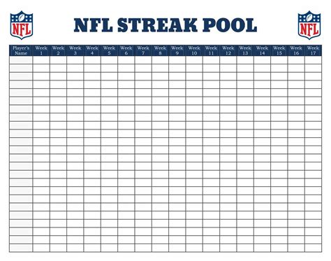 Printable Football Pool Sheets - Printable JD