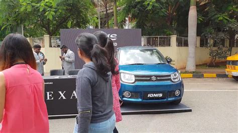 Maruti Suzuki Ignis Tinsel Blue With Roof Stickers In Outdoor Exterior