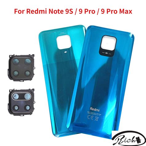 Novo Para Xiaomi Redmi Note 9S Tampa Da Bateria Porta Traseira 9 Pro