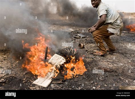 Computer Dumping In Accra Ghana Stock Photo Alamy