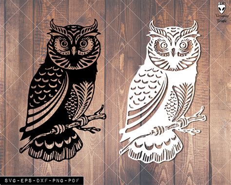 Owl Svg Zentangle Art Svg Mandala Owl Cricut Vinyl Etsy