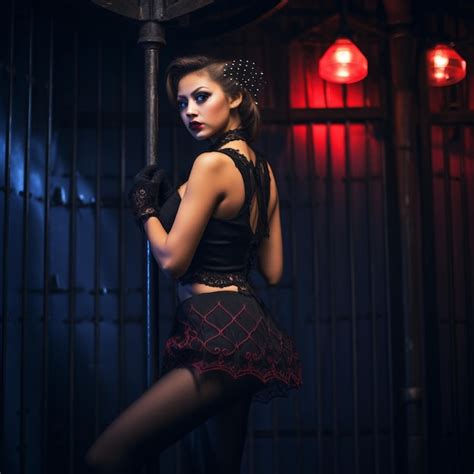 Premium AI Image | Photo Low Key Cinematic Composition Moulin Rouge Cabaret