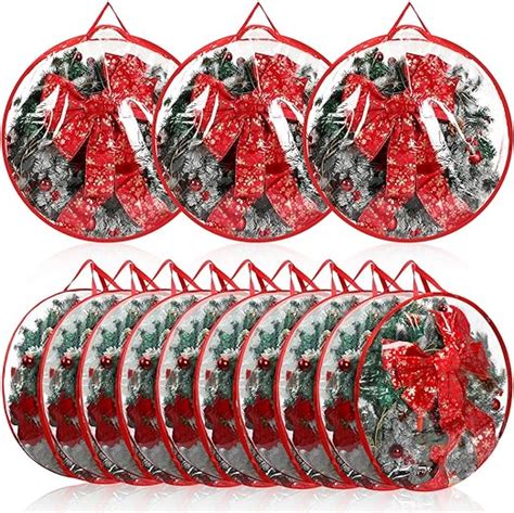 Amazon Aliceset Pcs Christmas Wreath Storage Container Inch