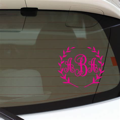 Car Monogram Decal Car Decal Car Stickers Car Decals For Etsy