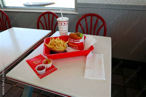 Los Angeles California In N Out Burger Double Double Burger And