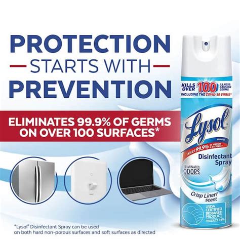 Lysol Disinfectant Spray Sanitizing And Antibacterial Spray For