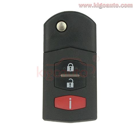 Bgbx T Ske Flip Key Button With Panic Mhz Id Bit For Mazda