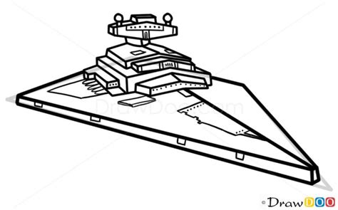 How to Draw Imperial Star Destroyer, Star Wars, Spaceships | Star wars ...