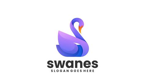 Swan Gradient Logo Style Vol8 274269 Templatemonster