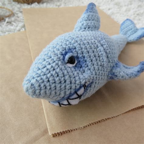 Baby shark toy. Cute plush shark. Stuffed animal toy. Handma - Inspire Uplift