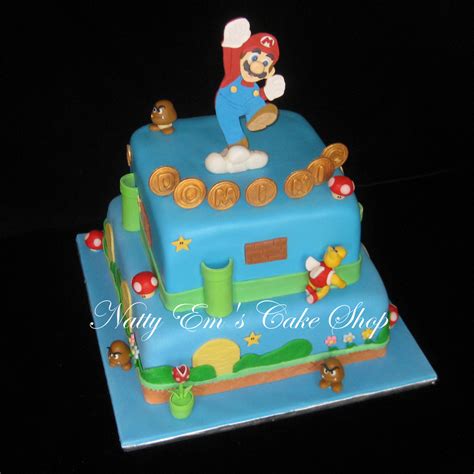 Birthday Cake For 6 Year Old Boy Mario Is Gumpaste And Other Figures