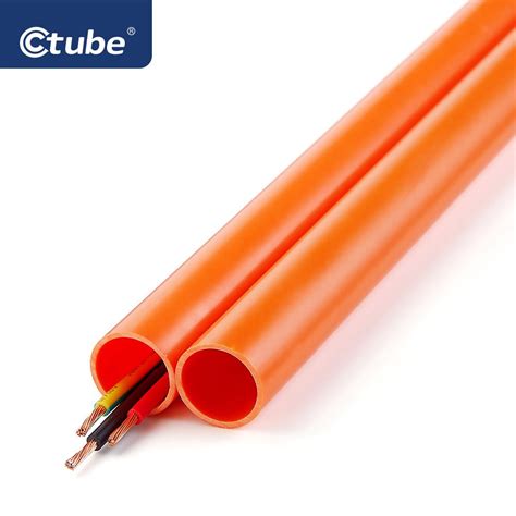 Orange Color Electrical Underground Pvc Conduit Heavy Duty Electrical Pipe Pvc Electrical Pipe