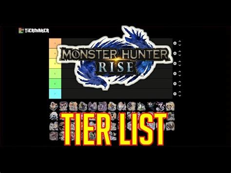 Monster Hunter Rise Tier List Youtube