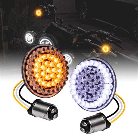 Black Amber White Led Turn Signal Running Light For Harley