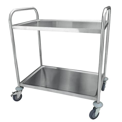 Cater Cook Ck Tier Stainless Steel Service Trolley