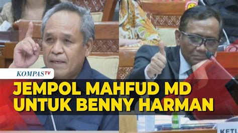 Benny K Harman Blak Blakan Tantang Mahfud Md Saat Rapat Di Komisi Iii