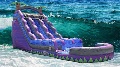 Ft Purple Crush Dual Lane Water Slide Bounceandplayllc Deltona Fl