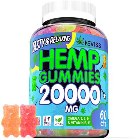 Natural Hemp Gummies 20000 Mg 333 Mg Per Gummy Bear With Full Spectrum Hemp Extract Natural