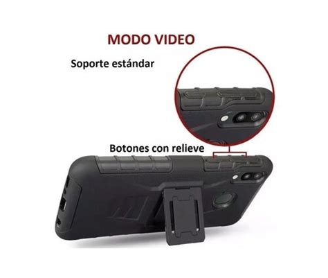 Funda Protector Uso Rudo Con Clip Más Mica De Cristal Gratis Para