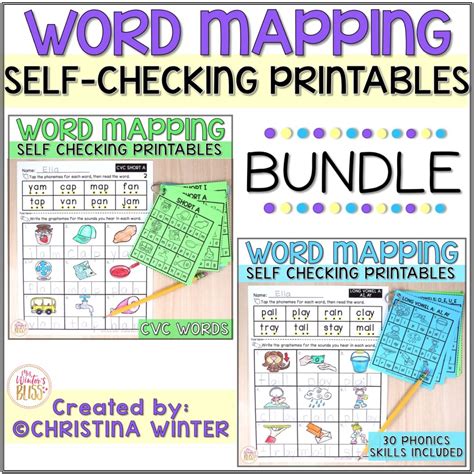 Word Mapping Worksheets BUNDLE - Connecting Phonemes to Graphemes - Mrs ...