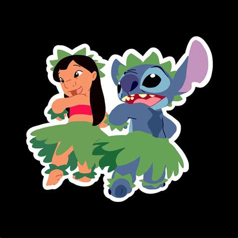 Lilo Y Stitch Hula Bailando Disney Scratch Resistant Laminated Etsy