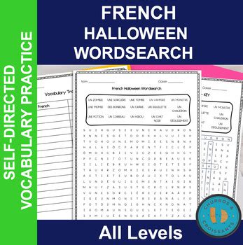 French Halloween Wordsearch Recherche De Mots By Churros And Croissants