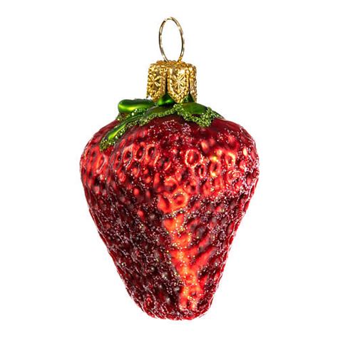 Fresas rojas decoraciones árbol Navidad vidrio soplado venta online