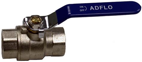 Adflo Nickel Plated Brass Ball Valve F F Bsp P Advanced Industrial