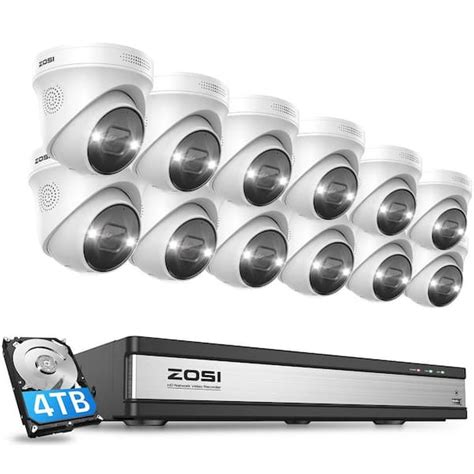 Zosi K Ultra Hd Channel Poe Tb Nvr Security Camera System With