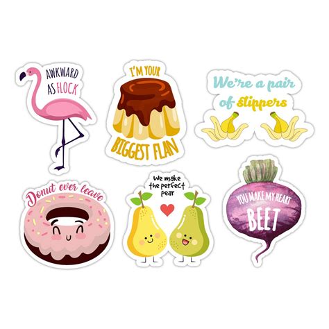 Funny Pun Sticker Pack Sticker Pack Funny Stickers Cute Pun Gifts