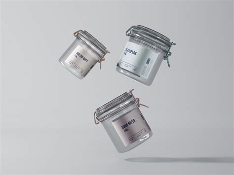 Airtight Glass Jars Mockup