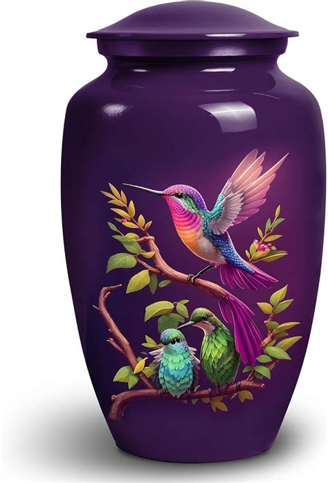 Yatskia Large Purple Hummingbird Urn Ashes For Adults