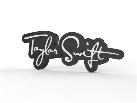 STL file TAYLOR SWIFT LOGO SIGN TABLETOP 3D SIGN DECOR 🎲・3D printing ...