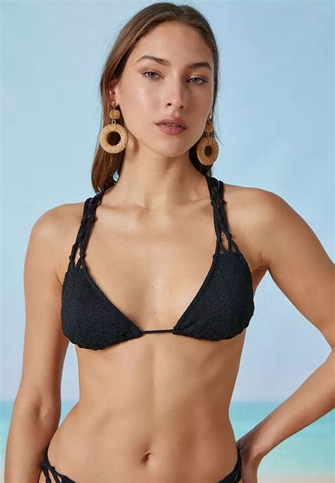 Buy KOTON Embroidered Triangle Bikini Top 2024 Online ZALORA Philippines