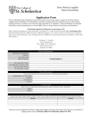 Fillable Online Resources Css Application Form The College Of St