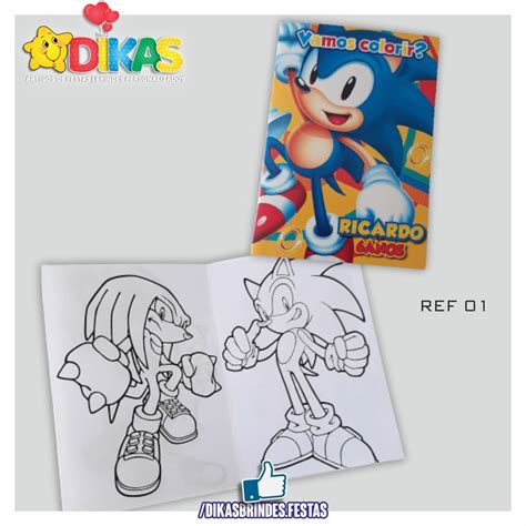 Livro De Colorir Do Sonic - LIVRINHO PARA COLORIR - SONIC – dikasbrindes