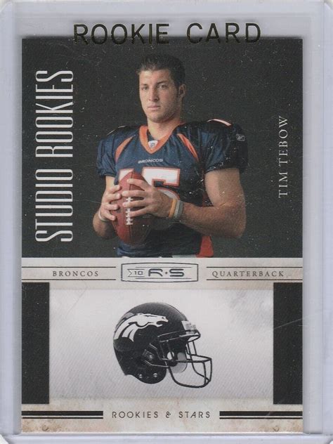 TIM TEBOW ROOKIE CARD Denver Broncos 2010 Studio Rookies R S Football