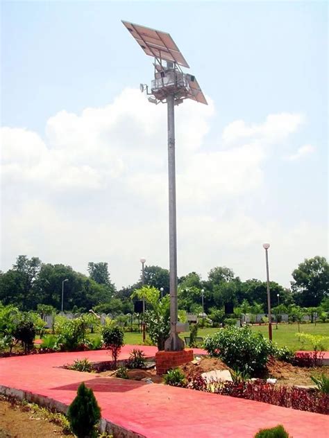 Upto Meter Mild Steel Solar High Mast Pole For Highway At Rs